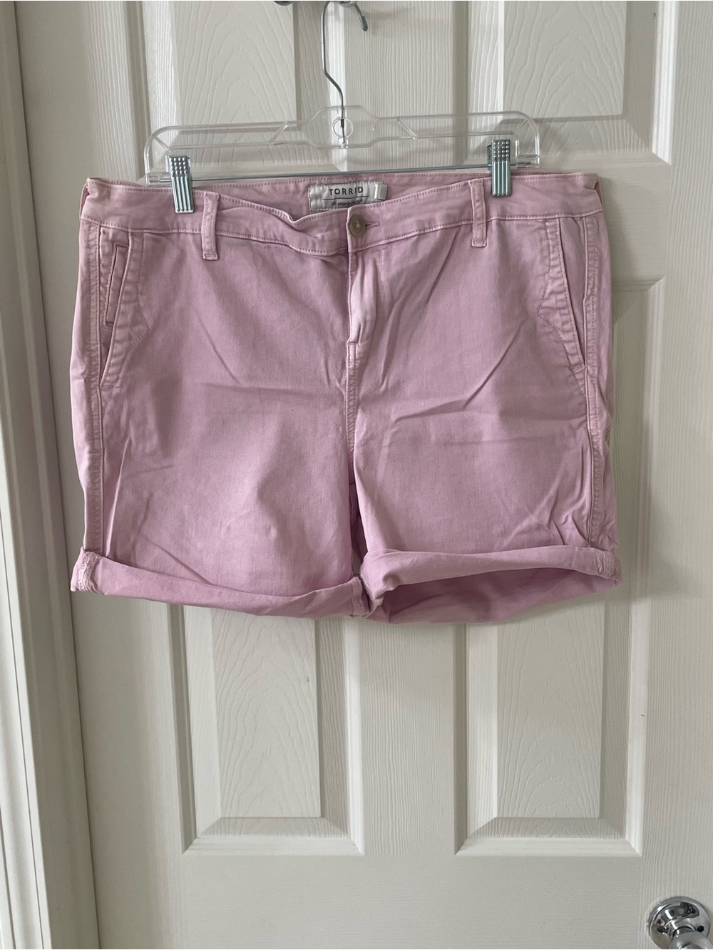 torrid Pink Cotton Blend Jean Shorts